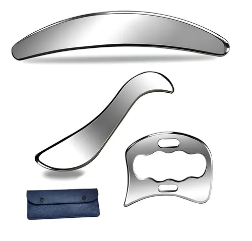 Kit Gua Sha Corporal Acero Inoxidable 3 Piezas