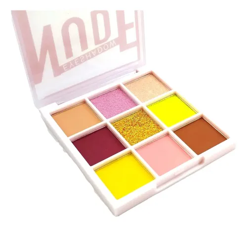 Paleta Sombras De Ojos Matte Y Glitter Nude Skora 9 Tonos