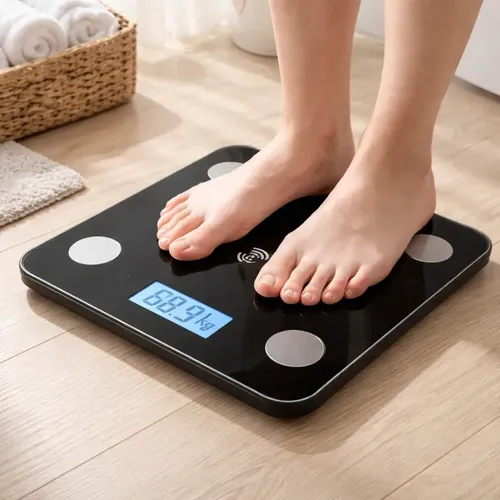 Balanza Digital Baño Bluetooth 180kg Vidrio Encendido Autom.