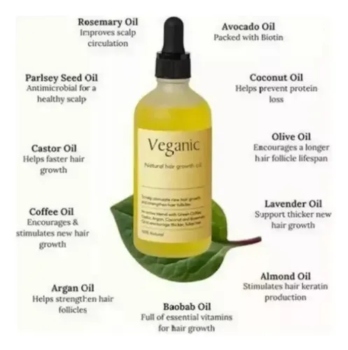D 2pcs Aceite Esencial Para Cuidado Del Cabello Veganic D