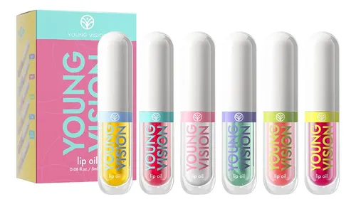 Set 6 Aceites Labiales Frutales Efecto Gloss Hidratante 6