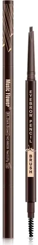 Lápiz De Cejas Music Flower Medium Brown 2 En 1 Con Cepillo