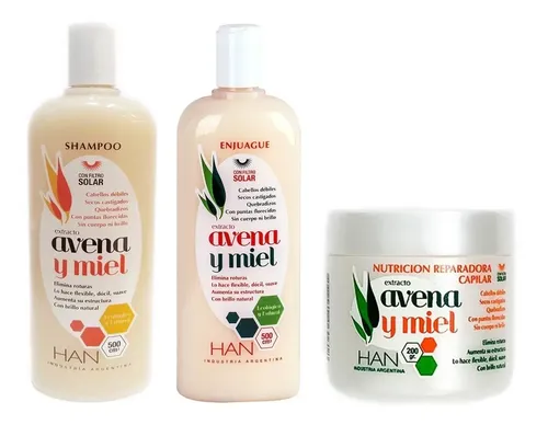 Han Shampoo Acondicionador Baño De Crema Avena Y Miel Apto