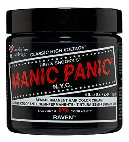 Manic Panic Classic Raven – Tinte Semipermanente Vegan 4oz