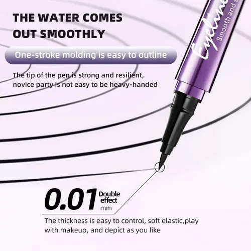 Delineador Liquido Ocheal Waterproof Punta Fina Negro