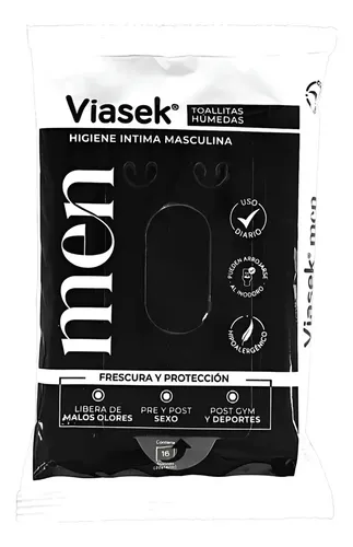 Viasek Men Toallitas De Higiene Intima Masculina