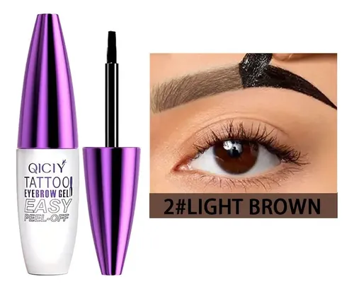 Qicyi Gel Tatuaje Para Cejas Resistente Al Agua Easy Marrón Claro