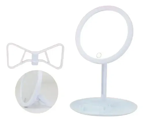 Espejo Led Tactil Portatil Blanco Luz Calido Frio Neutro 16c