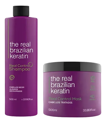 Shampoo + Mascara Control X 500ml Sin Sal Real Brazilian