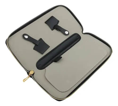 Cuero Tijeras Para El Cabello Tijeras Peines Bolsa Z
