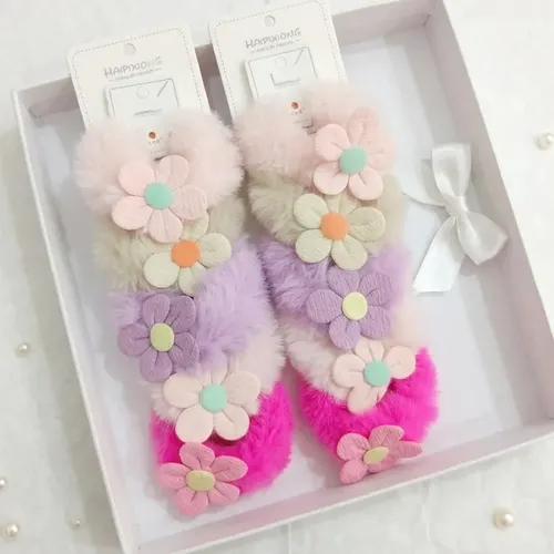 Pack X 10 Colitas Peluche Para El Pelo Nena Colores Surtidos