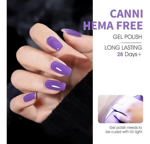 Kit De Esmaltes De Gel Canni 6 Colores 9 Ml Purple