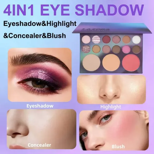 Set Maquillaje Mujer Lazora 9 Piezas Con Brochas