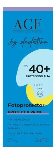 Protector Solar Facial Acf Dadatina Camuflaje Uv Fps 40+