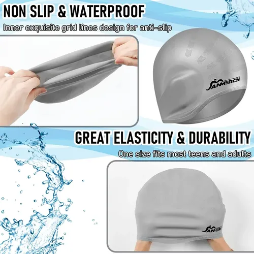 3 Gorros De Baño Para Niños Con Bolsillo 3d En La Oreja…