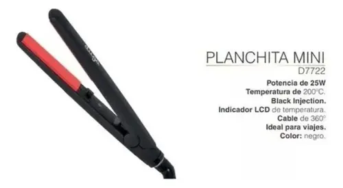 Planchita Mini Tourmaline Peluqueria Barberia Duga Sw-7722