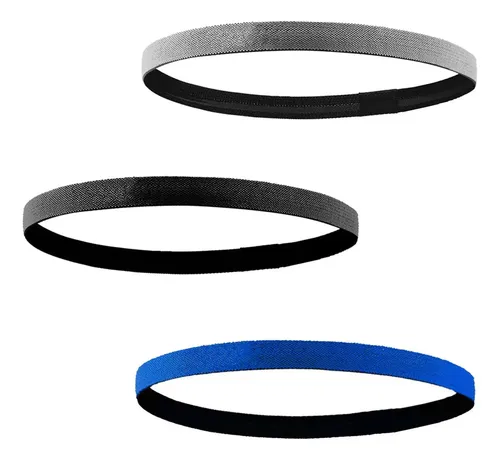 Diadema Deportiva Delgada Para El Pelo De 3 Piezas, Elástica