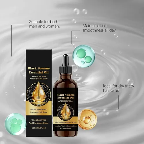 Aceite Capilar De Sésamo Negro, Sérum Voluminizador Nutritiv