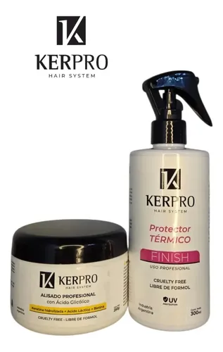 Combo Alisado Sin Formol Kerpro Keratina + Finish P/térmico