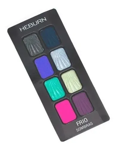Heburn Paleta Sombras Ojos 8 Tonos Brilloso Mate 940 Frios