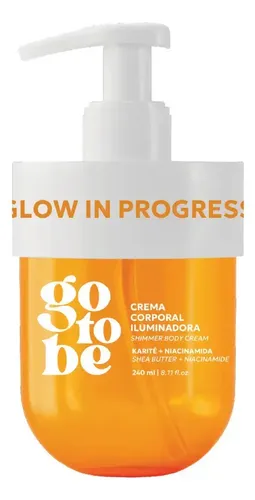 Crema Corporal Iluminadora Glow In Progress 240ml Go To Be Karite Y Niacinamida