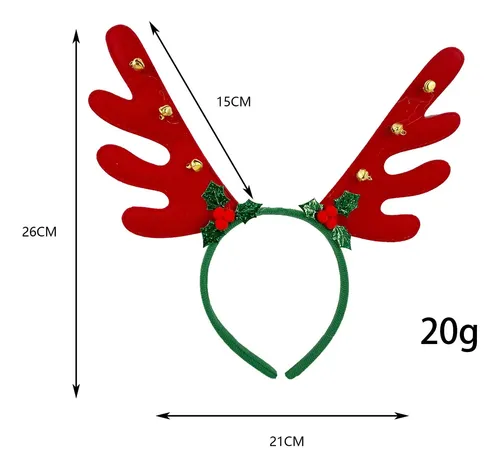 Diadema De Astas De Ciervo De Navidad, Tocado De Navidad,