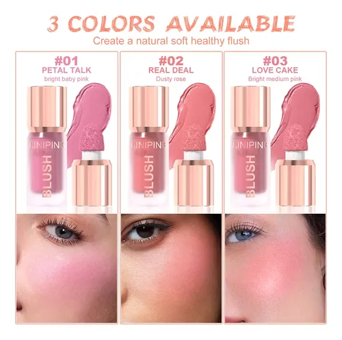 Set Ainipink 6 Tubos Rubores Líquidos + Iluminadores