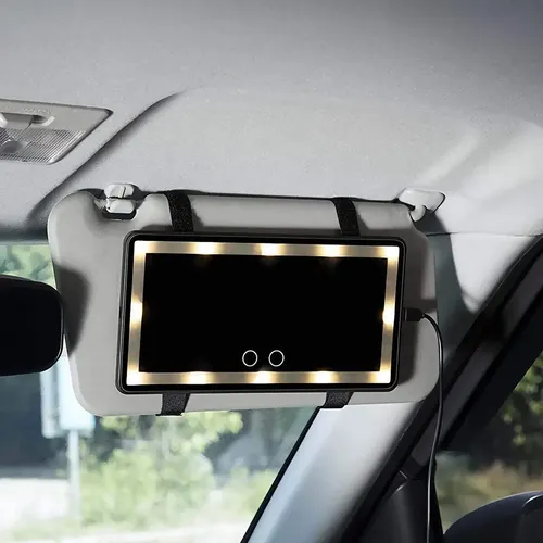 . Espejo De Tocador Portátil Para Coche Con Visera Y 60 Led