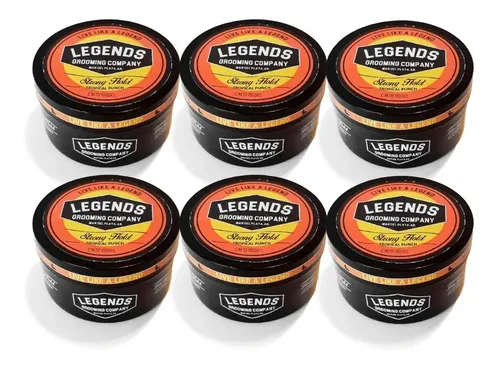 Pomada Fijacion Fuerte De 100grs Legends X6 Combo Barberia