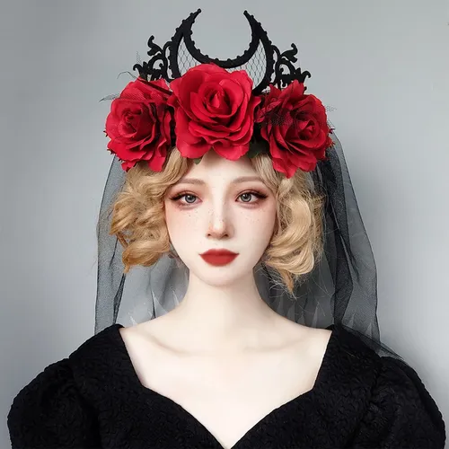 Tiara Gótica Con Diadema Para El Día De Los Muertos