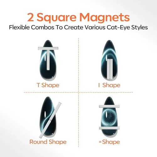12 Herramientas De Diseño De Uñas Magnéticas Con Forma De Oj