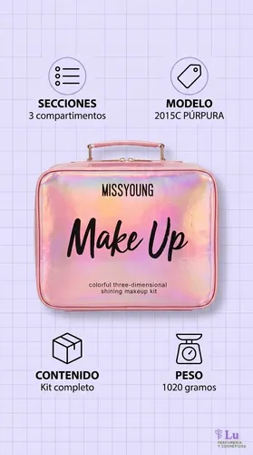 Set Maletín Maquillaje Cameo Femenino Gliterz
