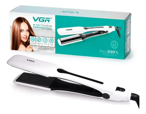 Planchita Pelo Profesional Titanio Vgr V-556 Alisado 230° Color Blanco