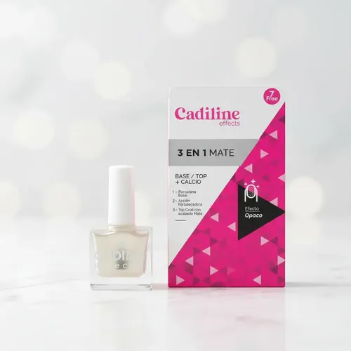 Cadiline Base Top Coat Esmalte Uñas Mate Opaco 3 En 1