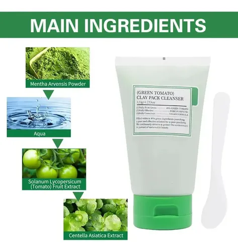 Rr Mascarilla De Tomate Verde, Mascarilla Facial De Arcilla