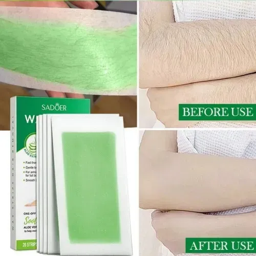 Bandas Depilatorias X20 Corporal Aloe Naturales Dobles