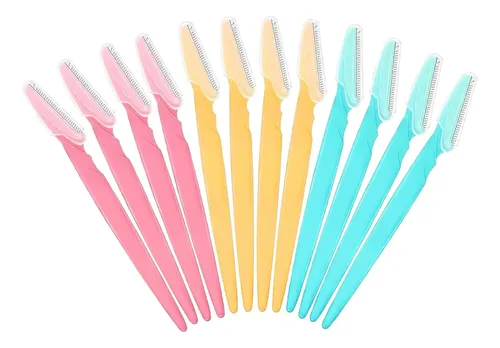 Kit Depilador Facial Mujer Acero Con 12 Cuchillas