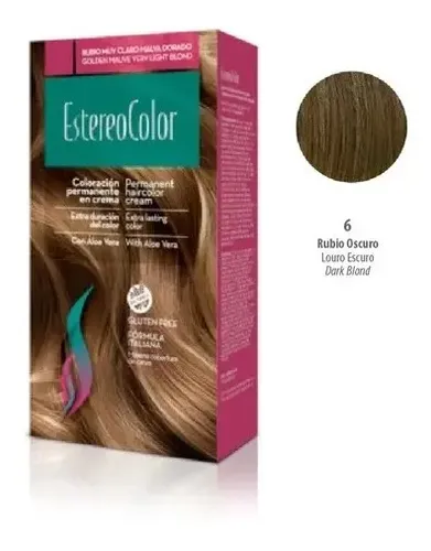 Tintura Cabello EstereoColor Rubio Oscuro Permanente Kit Completo 94ml