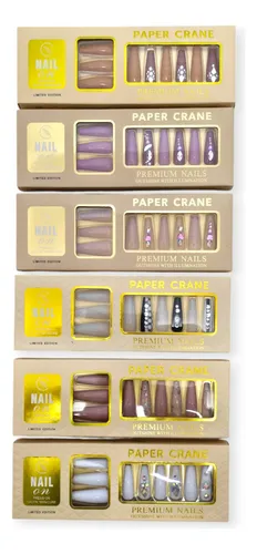 Uñas Postizas Nails X12 Mayorista Uña Adhesivas Diseños
