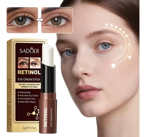 Crema De Ojos En Barra Con Retinol Sadoer, Antiojeras, Reafi