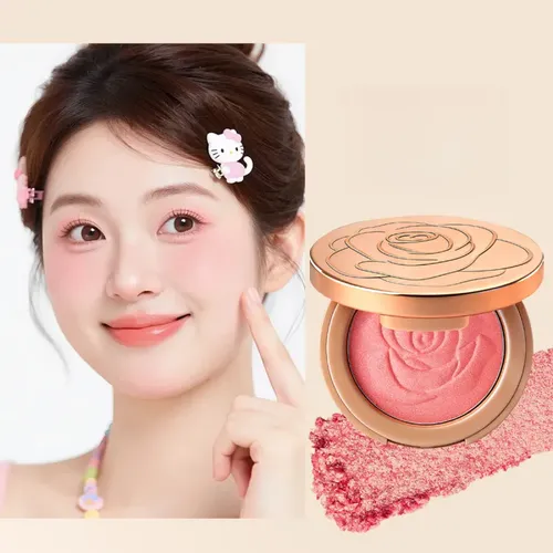 Crema De Rubor Iluminadora De Pétalos Para Maquillaje Facial