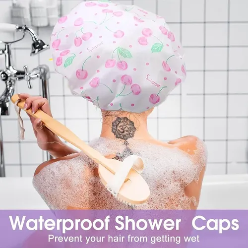 3pz Gorra De Baño Impermeabile Gorros De Ducha Para Mujer,