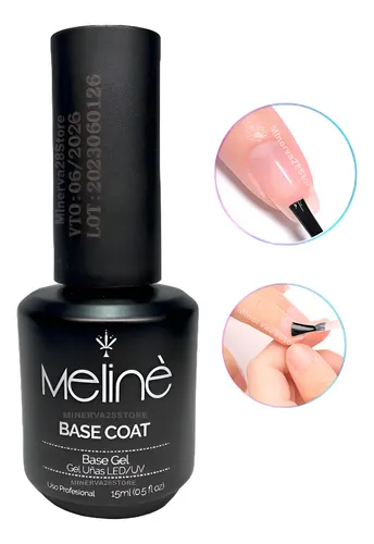 Base Coat Meline 15ml Uv/led Semipermanente, Uñas Esculpidas
