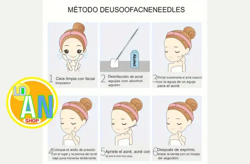 Extractor Puntos Negros Kit Acne 7 Piezas Mascarilla Loan