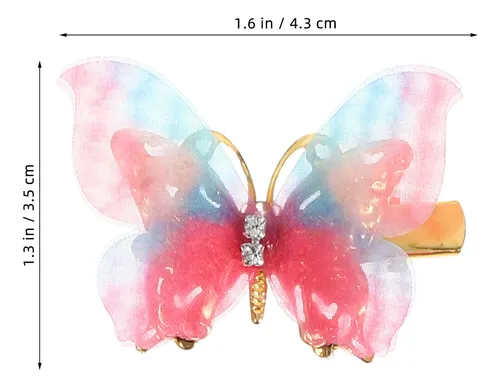 8 Clips Mariposa Para Cabello Niñas Diadema Flores Boda