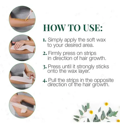 Tiras De Cera De Muselina Clean + Easy 100 Piezas Grandes