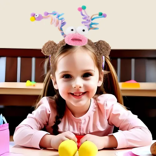 Diadema Divertida Con Aro Para El Pelo De Felpa, Marrón