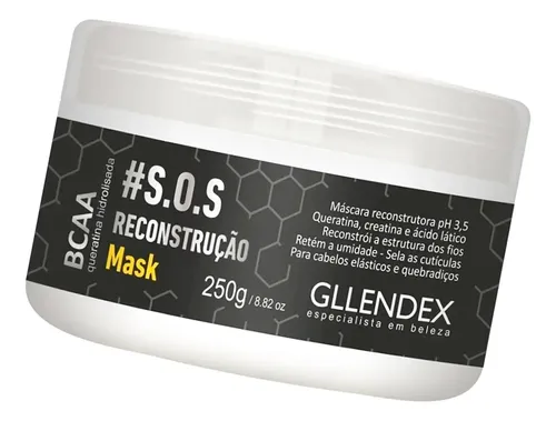 Gllendex Bcaa Queratina Mascara Reconstruccion Pelo 250gr