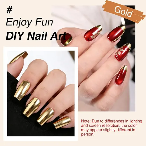 Set Esmaltes Gel Cromado 4 Colores Con Estampador Uv Led