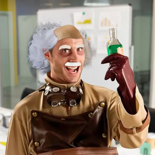 Peluca Pelo Albert Einstein Cientifico Cotillon Disfraz